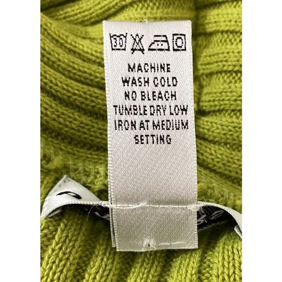 Parkhurst Size S/P Green Ribbed Knit Button Up Vest Cap Sleeve Casual Colorful - Picture 7 of 7